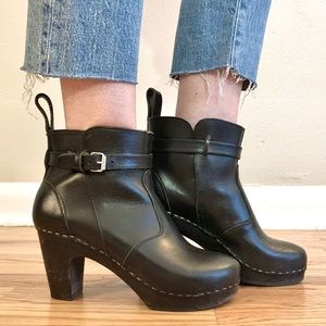 Swedish Hasbeens High Heeled Jodhpur in Black